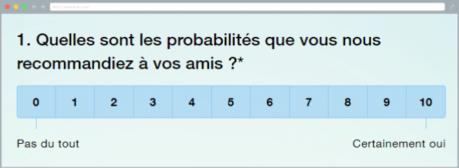 NPS question text
